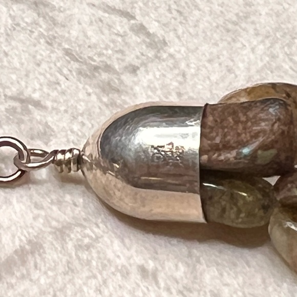 Jay King 925 three strand stone necklace and earrings - Picture 5 of 5